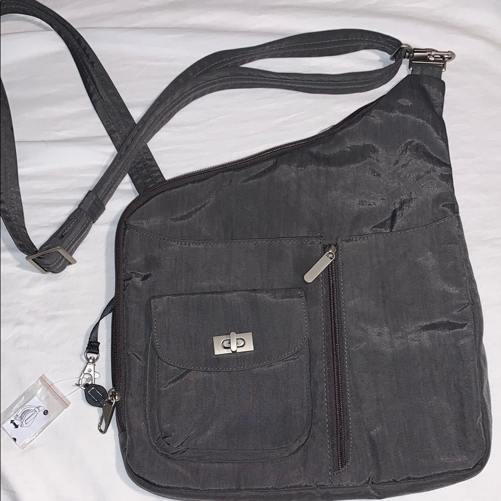Travelon Stylish Gray Crossbody Bag